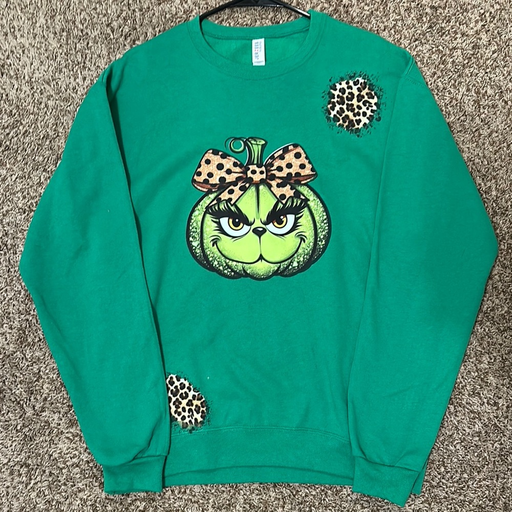 Jerzees Green Grinch Women's Sweater